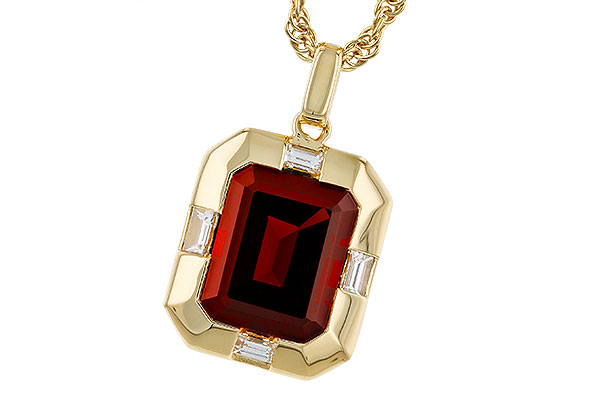 A302-13242: NECKLACE 3.65 GARNET 3.82 TGW (10x8MM GAR)