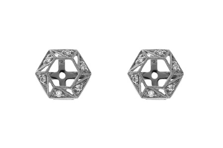 B027-63197: EARRING JACKETS .08 TW (FOR 0.50-1.00 CT TW STUDS)