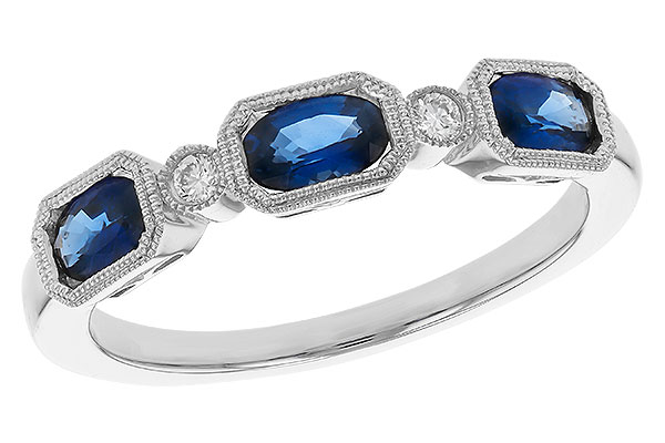 B302-11415: LDS WED RG .72 SAPPHIRE .77 TGW (4x3MM SAPP)