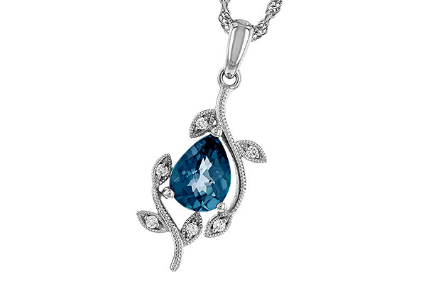 D302-13242: NECK 1.20 LONDON BLUE TOPAZ 1.25 TGW (8x6MM LBT)