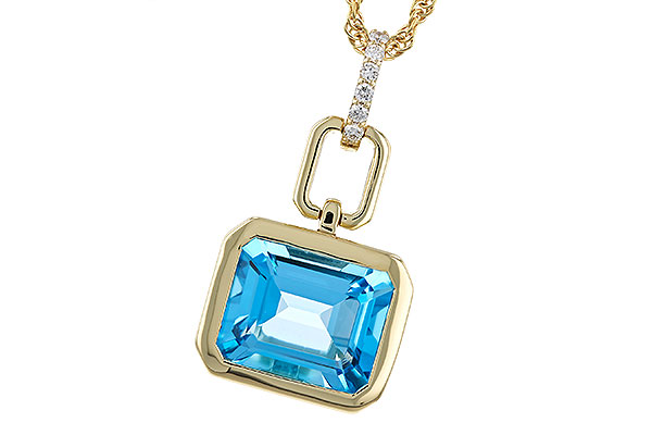 F302-13269: NECKLACE 3.26 BLUE TOPAZ 3.30 TGW (10x8MM BT)