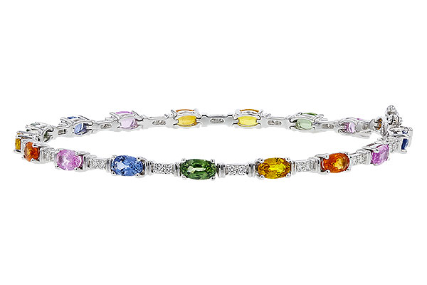 H302-11442: BRACELET 4.76 MULTI-COLOR SAPPH 5.08 TGW (7")