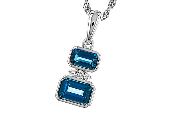 K302-11423: NECK .95 TW LONDON BLUE TOPAZ .98 TGW