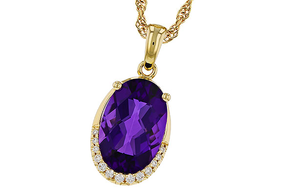 K302-17732: NECKLACE 2.70 AMETHYST 2.76 TGW (12x8MM OV)