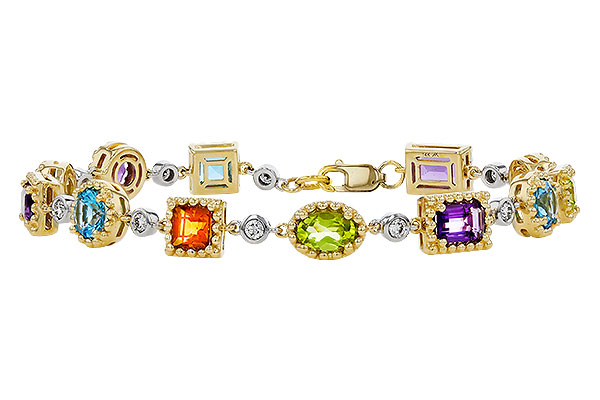 K302-17769: BRACELET 4.63 SEMI-PREC (AMY,BT,CIT,PER) 5.05 TGW