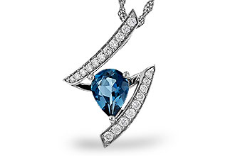 M302-10487: NECK 1.04 LONDON BLUE TOPAZ 1.23 TGW (8x6MM)
