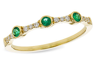 M302-12314: LDS WED RG .11 EMERALD .20 TGW